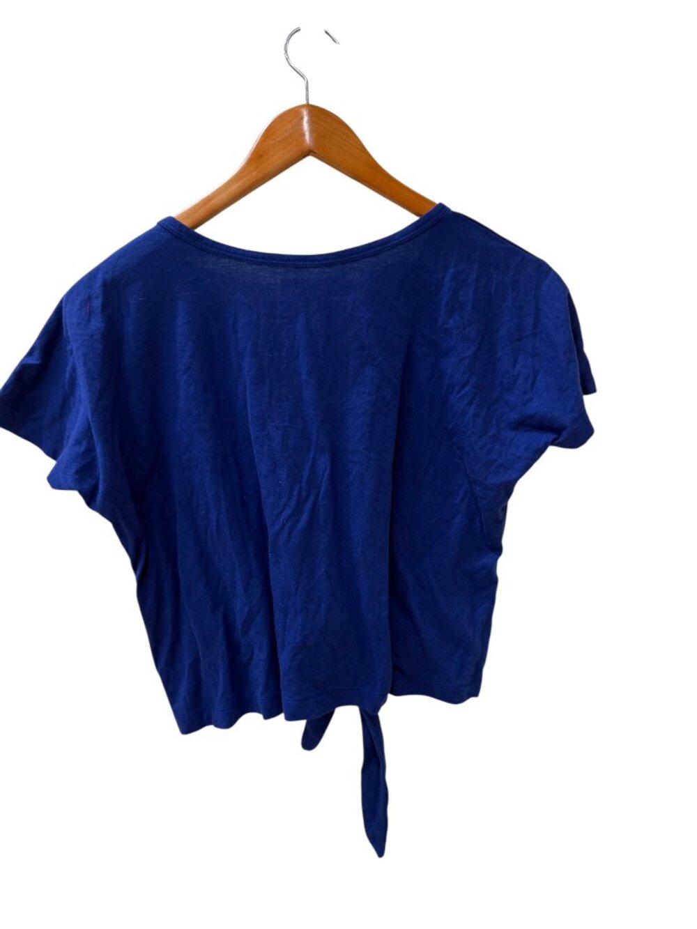 Under Armour Royal Blue Tie-Front Crop Top, Size Small/Medium (Approx.) - Picture 3 of 5